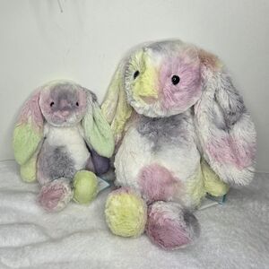 BNWT Customized Jellycat Bashful Bunnies "Kiki" & "Fifi"